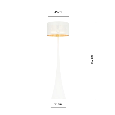 Lampa podłogowa ESTRELLA LP1 WHITE/GOLD 1155/LP1 EMIBIG