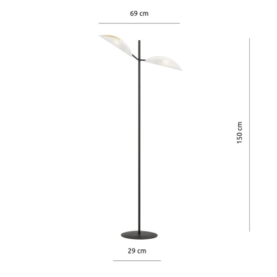Lampa podłogowa VENE LP2 WHITE/GOLD 1159/LP2 EMIBIG