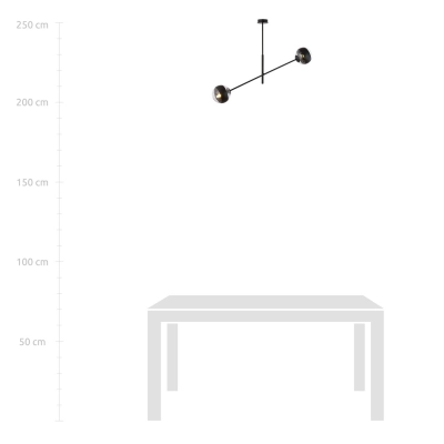 Żyrandol LINEAR 2 BLACK/STRIPE 1168/2 EMIBIG