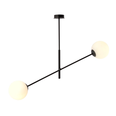 Żyrandol LINEAR 2 BLACK/OPAL 1169/2 EMIBIG