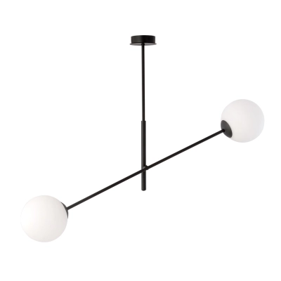 Żyrandol LINEAR 2 BLACK/OPAL 1169/2 EMIBIG