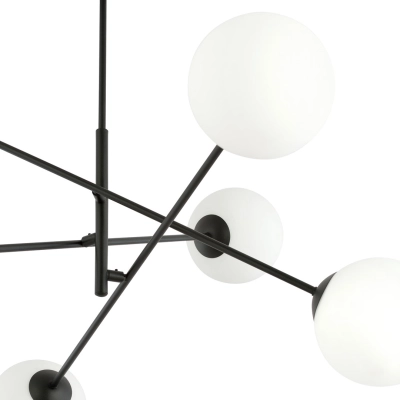 Żyrandol LINEAR 6 BLACK/OPAL 1169/6 EMIBIG