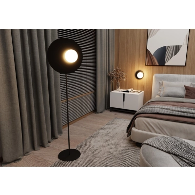 Lampa podłogowa OSLO LP BLACK/OPAL 1187/LP EMIBIG