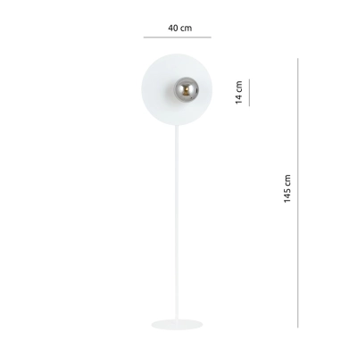 Lampa podłogowa OSLO LP WHITE/GRAFIT 1188/LP EMIBIG