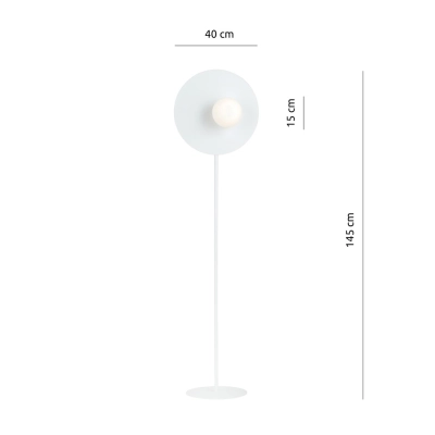 Lampa podłogowa OSLO LP WHITE/OPAL 1189/LP EMIBIG