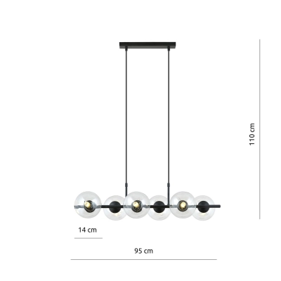 Lampa wisząca RORY 6 TRANSPARENT 1206/6 EMIBIG