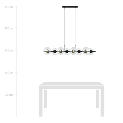 Lampa wisząca RORY 8 TRANSPARENT 1206/8 EMIBIG