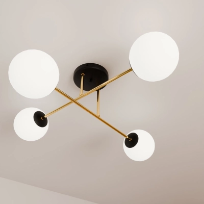 Lampa sufitowa  MAGNUM 4 BL OPAL 1233/4 EMIBIG