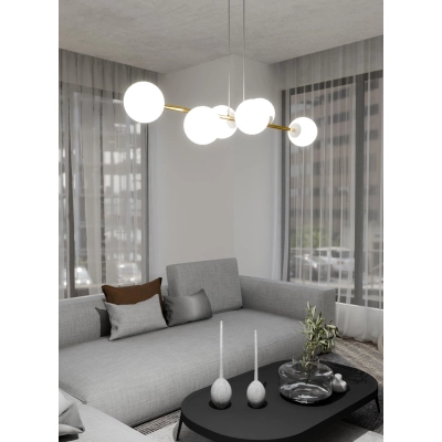 Lampa wisząca GRAVITY 6 WH GOLD 1242/6 EMIBIG