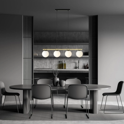 Lampa wisząca ALORA 4 BL OPAL 1254/4 EMIBIG
