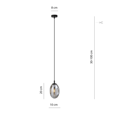 Lampa wisząca ASTRAL 1 BL GRAFIT 1266/1 EMIBIG
