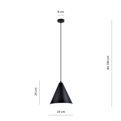 Lampa wisząca REBEL 1 BLACK/WHITE 1270/1 EMIBIG