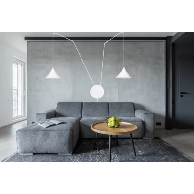 Lampa wisząca ABRAMO 2 WHITE 159/2 EMIBIG