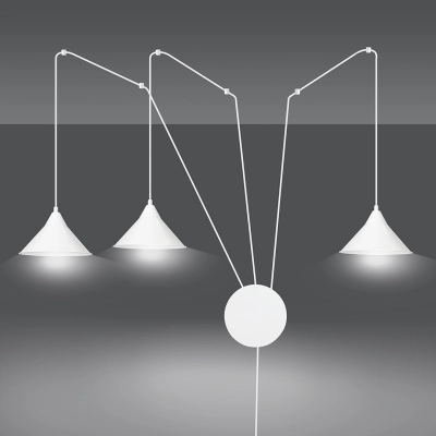Lampa wisząca ABRAMO 3 WHITE 159/3 EMIBIG