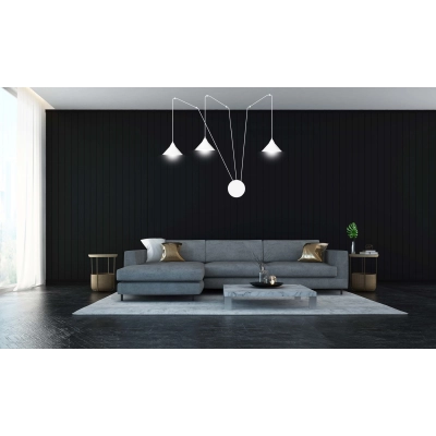 Lampa wisząca ABRAMO 3 WHITE 159/3 EMIBIG