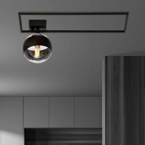 Lampa sufitowa  IMAGO 1A BLACK/STRIPE 1132/1A EMIBIG