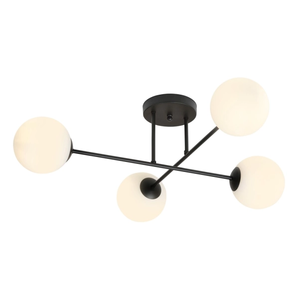 Lampa sufitowa  ROMA 4 BL OPAL 1232/4 EMIBIG