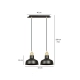 Lampa wisząca  IBOR 2 BLACK 1042/2 EMIBIG