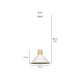 Lampa wisząca  ROWEN 1 WHITE 1045/1 EMIBIG
