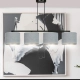 Lampa wisząca HILDE 4 BL GRAY 1050/4 EMIBIG