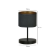 Lampka nocna  HILDE LN1 BL BLACK 1054/LN1 EMIBIG