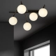 Lampa sufitowa  SMART 5 BLACK/OPAL 1103/5 EMIBIG