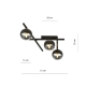 Lampa sufitowa  SMART 3 BLACK/STRIPE 1105/3 EMIBIG