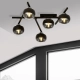 Lampa sufitowa  SMART 5 BLACK/STRIPE 1105/5 EMIBIG