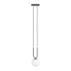 Lampa wisząca GLAM 1 BLACK/OPAL 1112/1 EMIBIG