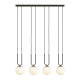 Lampa wisząca GLAM 4 BLACK/OPAL 1112/4 EMIBIG