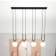 Lampa wisząca GLAM 4 BLACK/OPAL 1112/4 EMIBIG