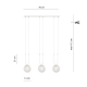 Lampa wisząca GLAM 3 WHITE/TRANSPARENT 1116/3 EMIBIG
