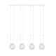 Lampa wisząca GLAM 4 WHITE/TRANSPARENT 1116/4 EMIBIG