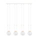 Lampa wisząca GLAM 4 WHITE/TRANSPARENT 1116/4 EMIBIG