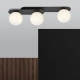 Lampa sufitowa  PLAZA 3 BLACK/OPAL 1118/3 EMIBIG
