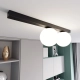 Lampa sufitowa  FIT 2 BLACK/OPAL 1124/2 EMIBIG
