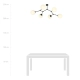 Lampa sufitowa  SPACE 6 BLACK/OPAL 1133/6 EMIBIG