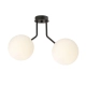 Lampa sufitowa  NOVA 2 BLACK/OPAL  1138/2 EMIBIG