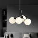 Lampa wisząca NOVA 4 BLACK/OPAL 1138/4 EMIBIG