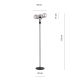 Lampa podłogowa NOVA LP3 BLACK/GRAFIT 1140/LP3 EMIBIG