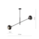 Żyrandol LINEAR 2 BLACK/STRIPE 1168/2 EMIBIG