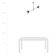 Żyrandol LINEAR 2 BLACK/STRIPE 1168/2 EMIBIG