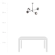 Żyrandol LINEAR 4 BLACK/STRIPE 1168/4 EMIBIG