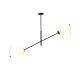 Żyrandol LINEAR 2 BLACK/OPAL 1169/2 EMIBIG