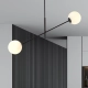 Żyrandol LINEAR 2 BLACK/OPAL 1169/2 EMIBIG
