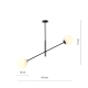 Żyrandol LINEAR 2 BLACK/OPAL 1169/2 EMIBIG