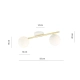 Lampa sufitowa  SPLENDI 2 WH OPAL 1249/2 EMIBIG