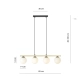 Lampa wisząca ALORA 4 BL OPAL 1254/4 EMIBIG