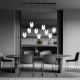 Lampa wisząca ASTRAL 9 BL TRANSPARENT 1265/9 EMIBIG