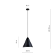 Lampa wisząca REBEL 1 BLACK/WHITE 1270/1 EMIBIG
